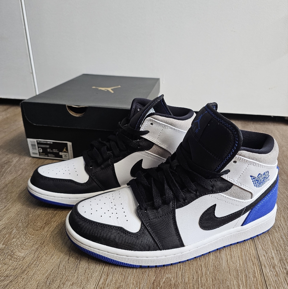 Air Jordan 1 Mid SE White/Hyper Royal/Black